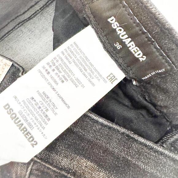 DSQUARED2 Tidy Biker Jean Slim Fit Men's Denim Jeans Size 36 Italy - Picture 7 of 11